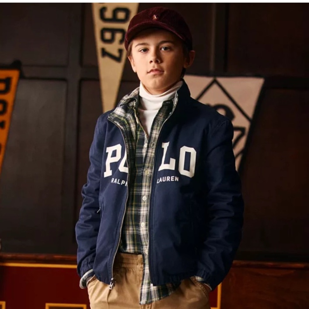 Polo by Ralph Lauren Reversible Twill Oxford Boys Jacket - Picture 11 of 12